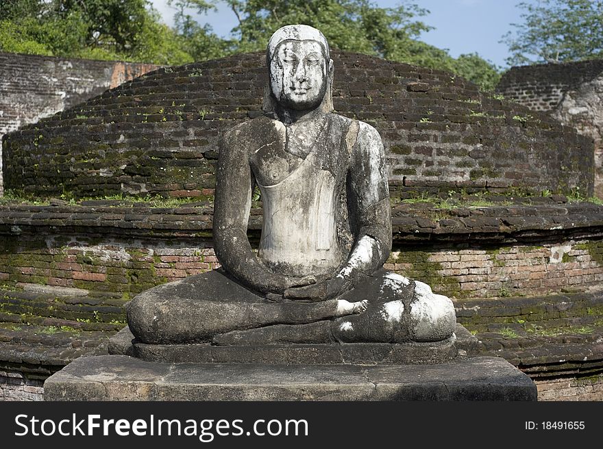 Ancient Buddha statue in Polonnaruwa, Sri Lanka