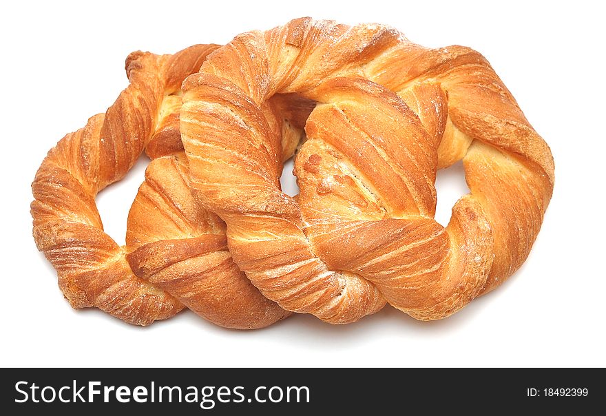 Isolated bread on a white background
