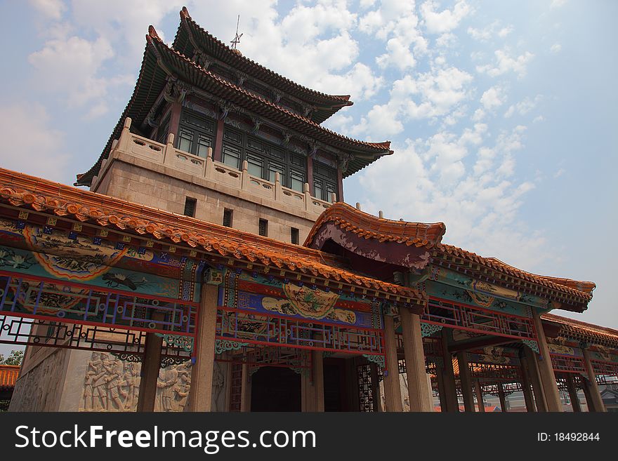 This is a chinese classical architecture in JiNan city.