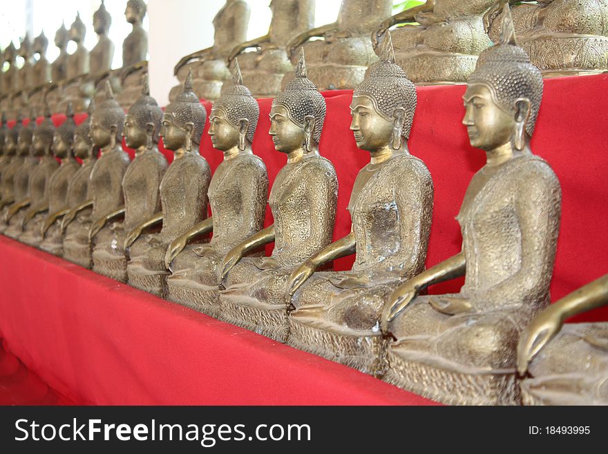 Buddha statues in Sakeo in Thailand