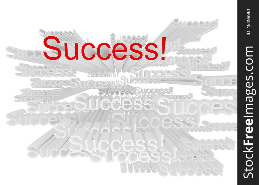 Success concept. Isolated on white background.