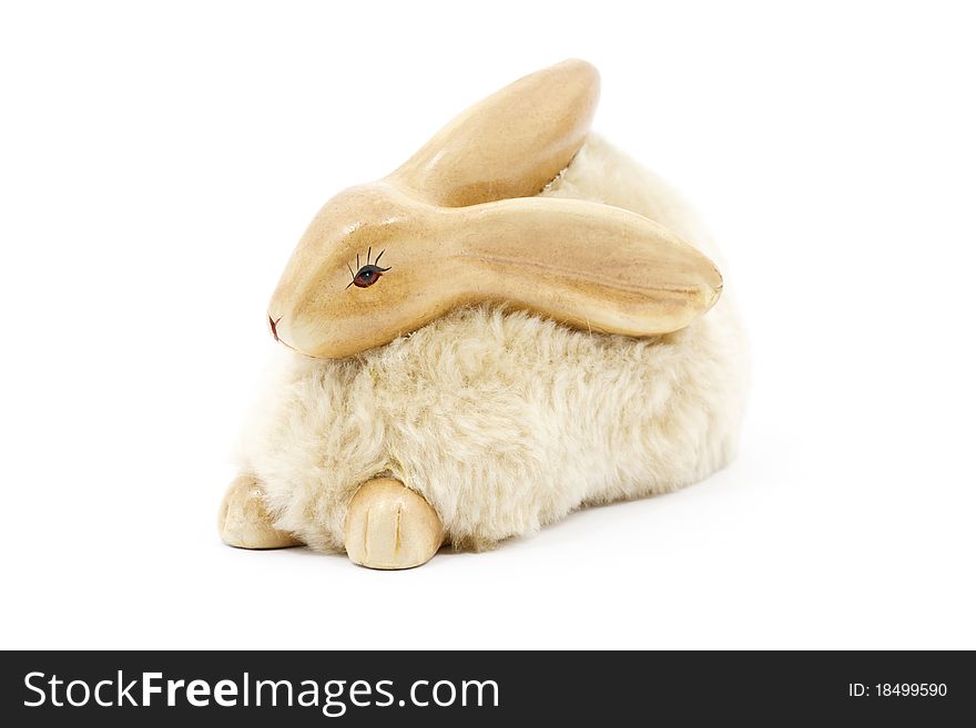 Cute Easter bunny isolated on white background