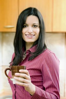 Businesswoman Having Coffee-break Stock Image Businesswoman Having Coffee-break Stock Image