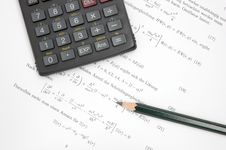 Calculator And Pencil Stock Photo Calculator And Pencil Stock Photo