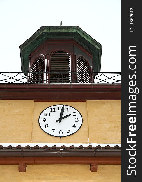 Old tower and gate clock