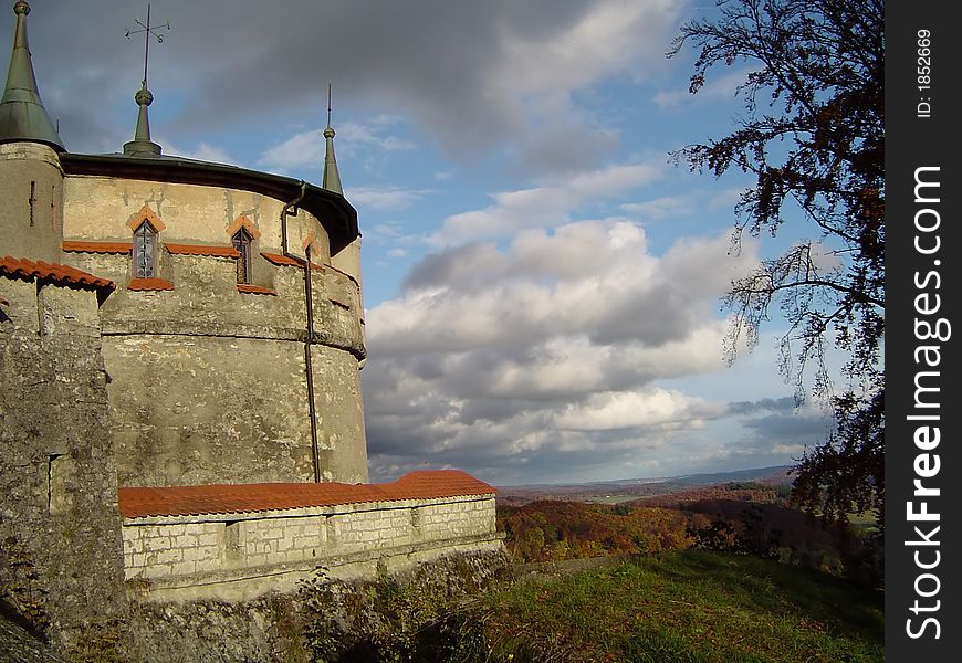 Small medieval castle, during autumn