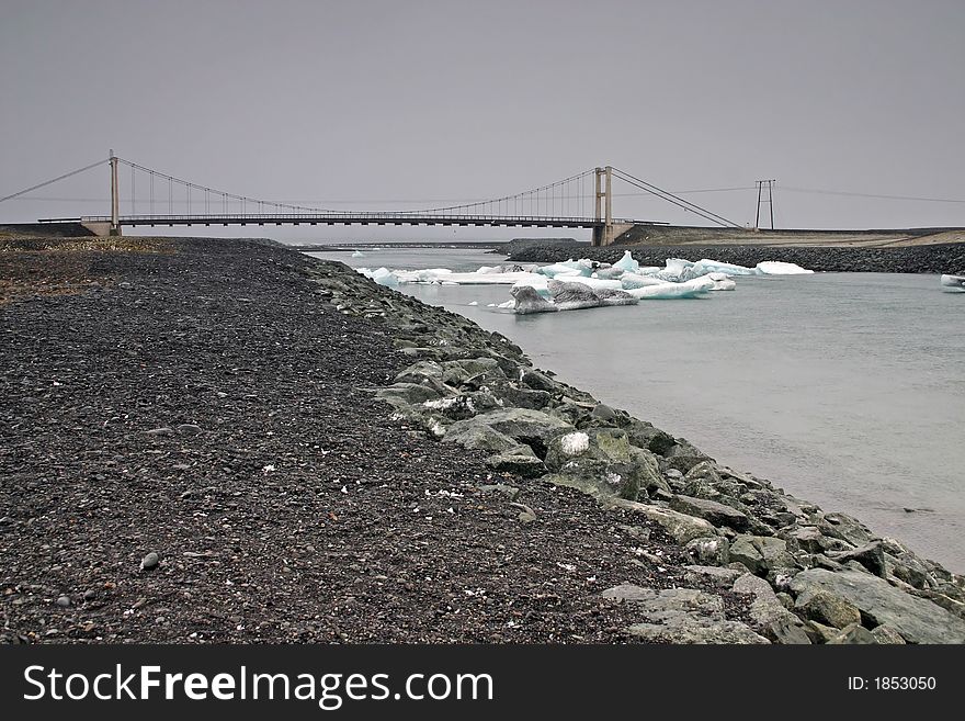 Jokulsarlon, the famous glacial lake in Iceland. Jokulsarlon, the famous glacial lake in Iceland