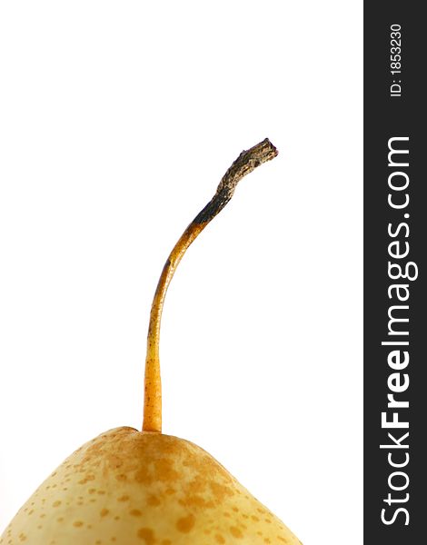 Piece of pear isolated on white background