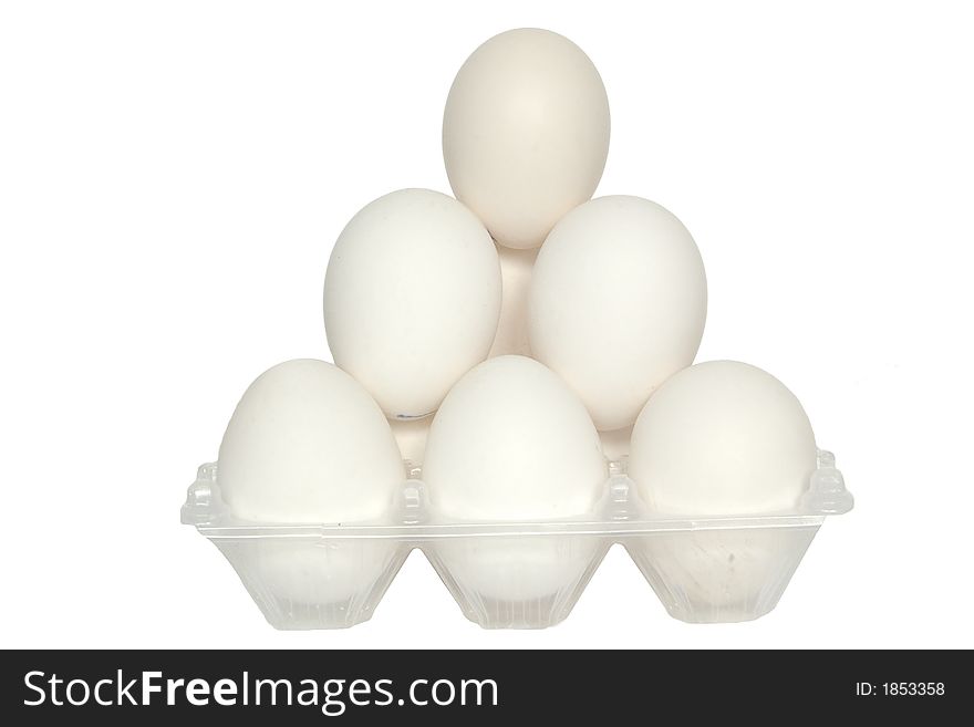 Image of eggs isolated on white