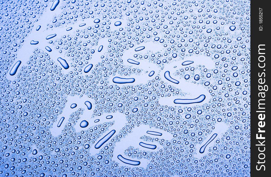 Water drops on Valentine's Day. Water drops on Valentine's Day