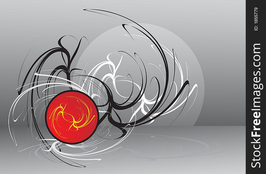 Hell ball abstract background illustration