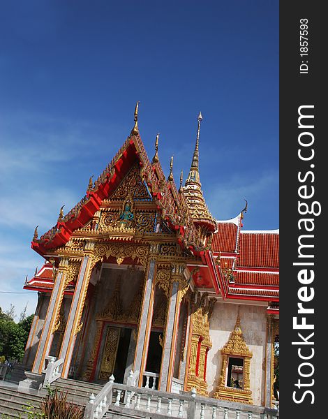Thai temple in Phuket - travel and tourism. Thai temple in Phuket - travel and tourism
