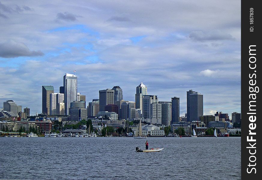 Downtown Seattle from Lake Union. Downtown Seattle from Lake Union