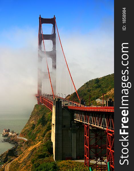The Golden Gate Bridge of San Francisco, California, USA. The Golden Gate Bridge of San Francisco, California, USA
