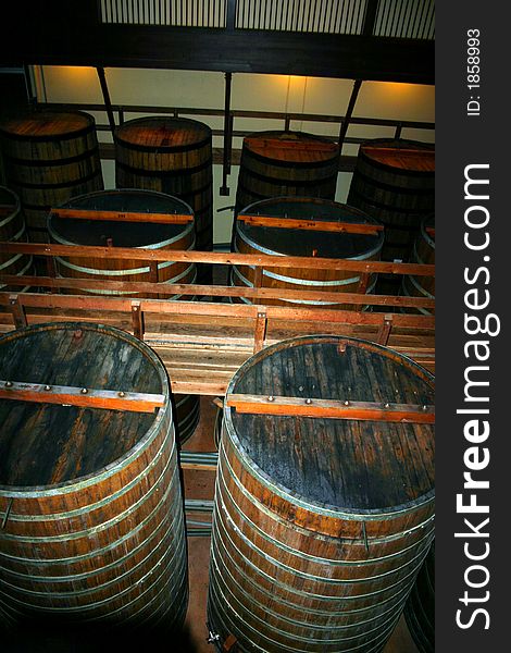 Interior of a winery in Sonoma, California