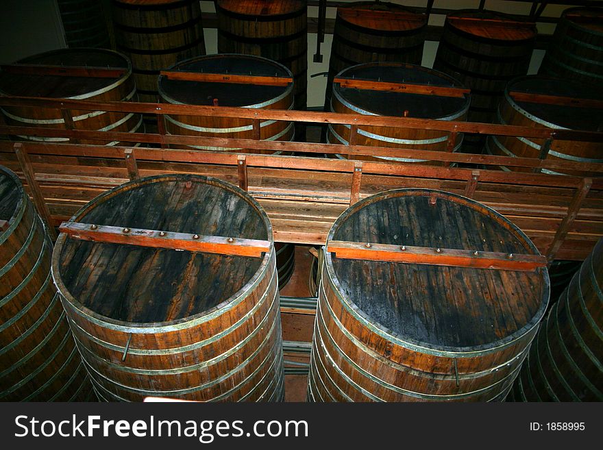 Interior Of A Winery In Sonoma, California