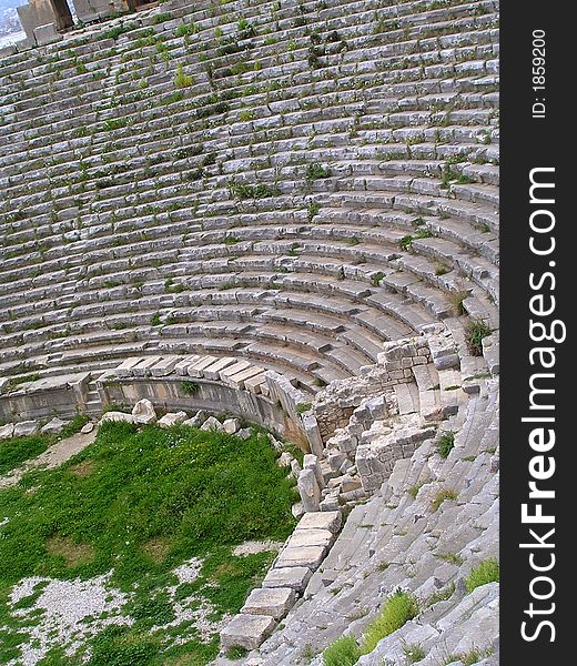 Ruins of big Roman amphitheatre. Ruins of big Roman amphitheatre