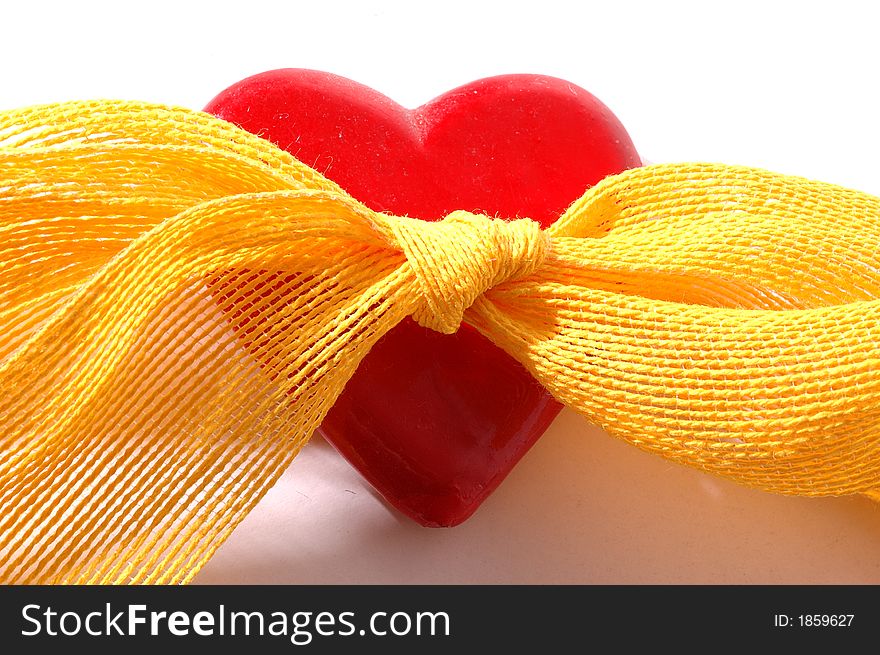 Red Heart And Ribbon