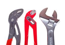 Alligator Wrench And Adjustable Spanner Stock Photography Alligator Wrench And Adjustable Spanner Stock Photography