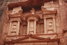 Top Of The Treasury In Petra Stock Image Top Of The Treasury In Petra Stock Image