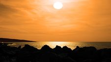 Cliff Edge View Burren Sunset Stock Photos Cliff Edge View Burren Sunset Stock Photos