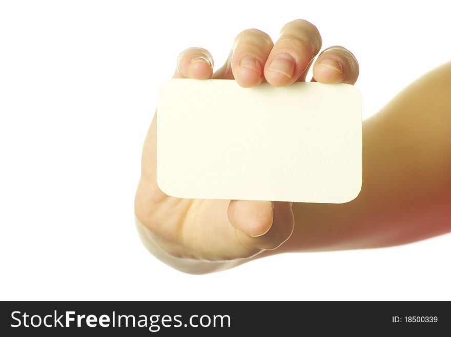 Card Blanks In A Hand