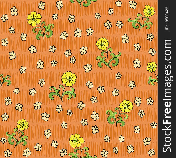 Flowers abstract seamless background pattern