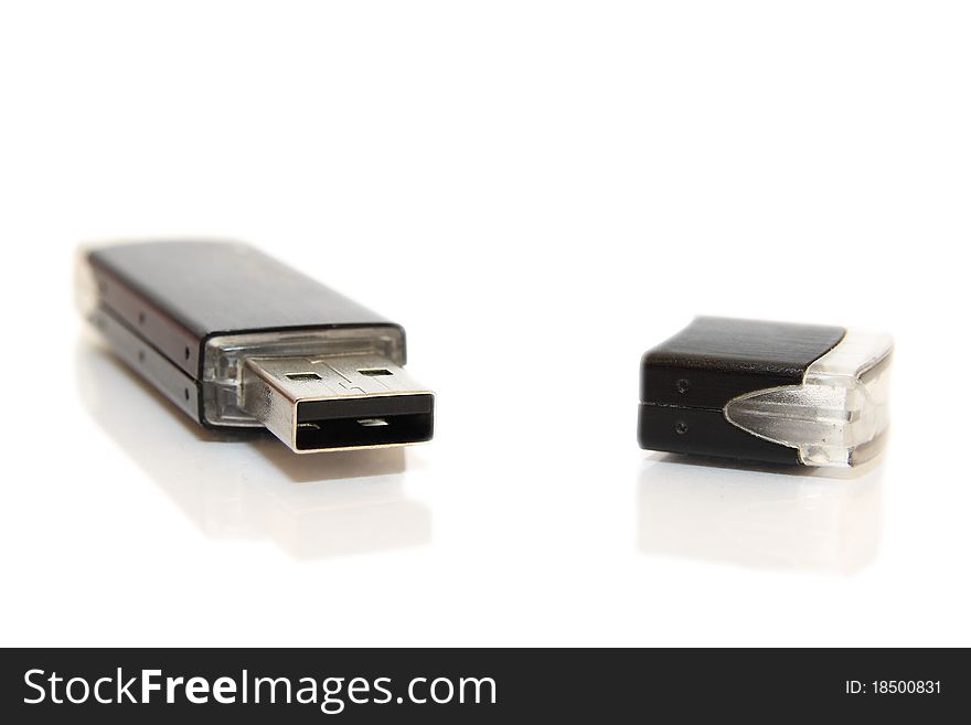 Portable USB flash drive isolated on white background. Pen drive. Portable USB flash drive isolated on white background. Pen drive