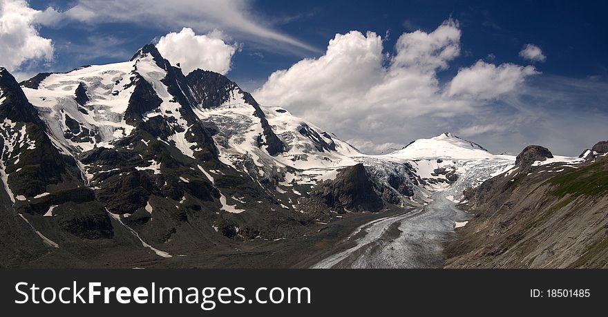 Grossglockner mountain panorama, Austria, Alps. Grossglockner mountain panorama, Austria, Alps