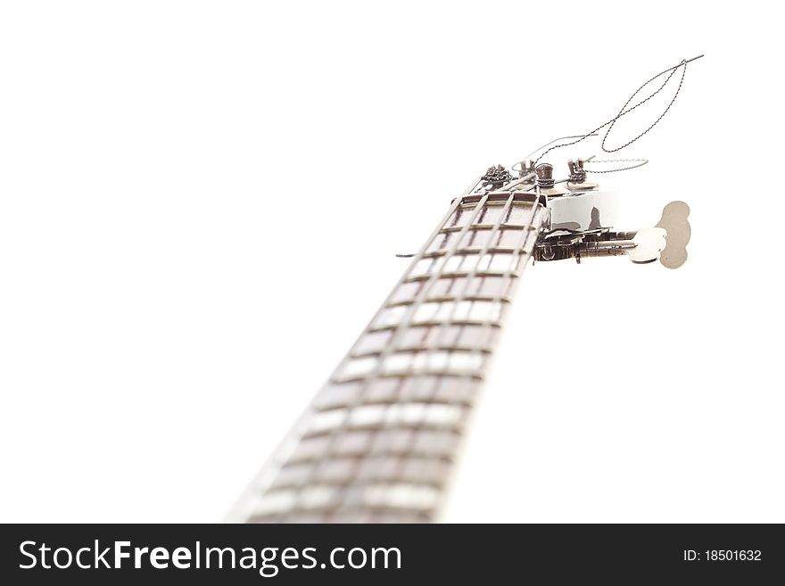 Bass guitar isolated on white background