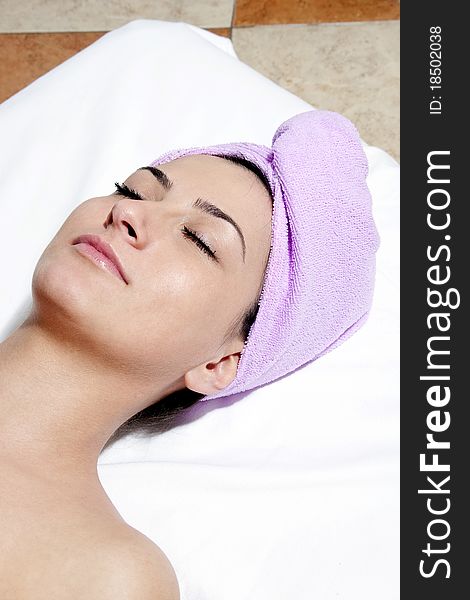 Young Woman In Spa Salon