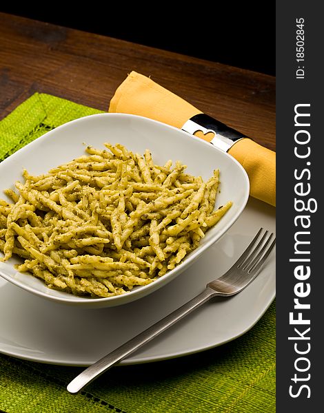 Pasta with pesto