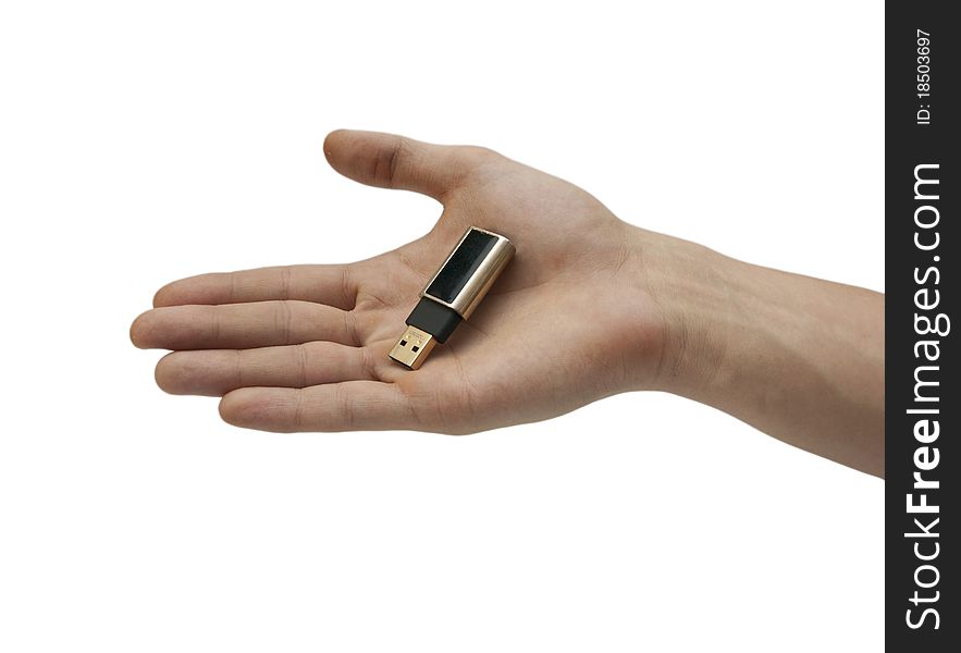 Hand with usb flash memory