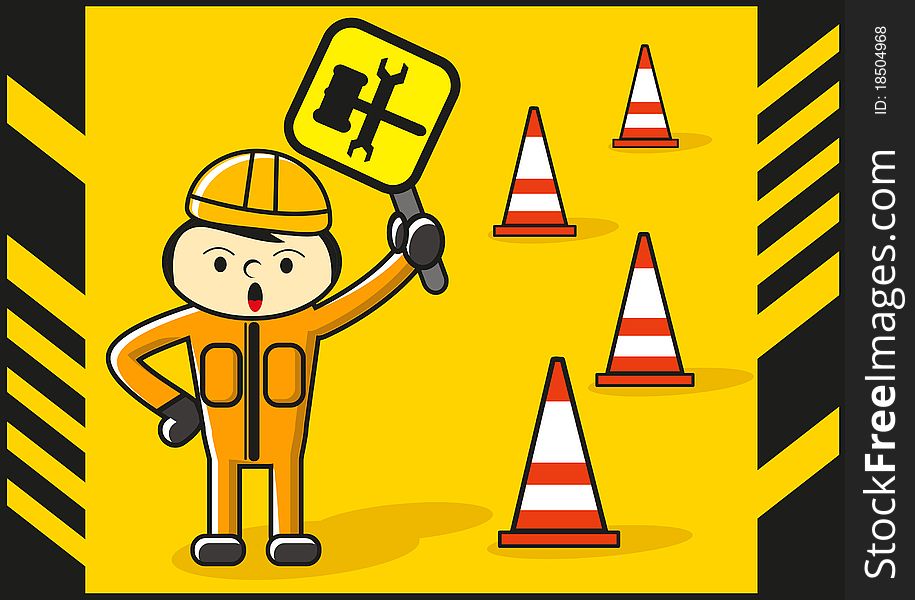 Under construction character created by  used for construction icon