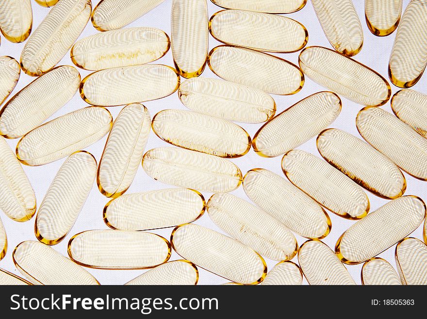 Background of yellow gelee capsules