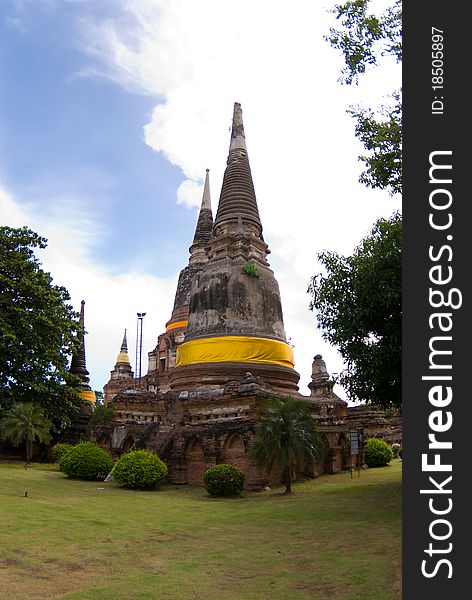 A pagoda in Ayutthaya Province, Thailand. A pagoda in Ayutthaya Province, Thailand.