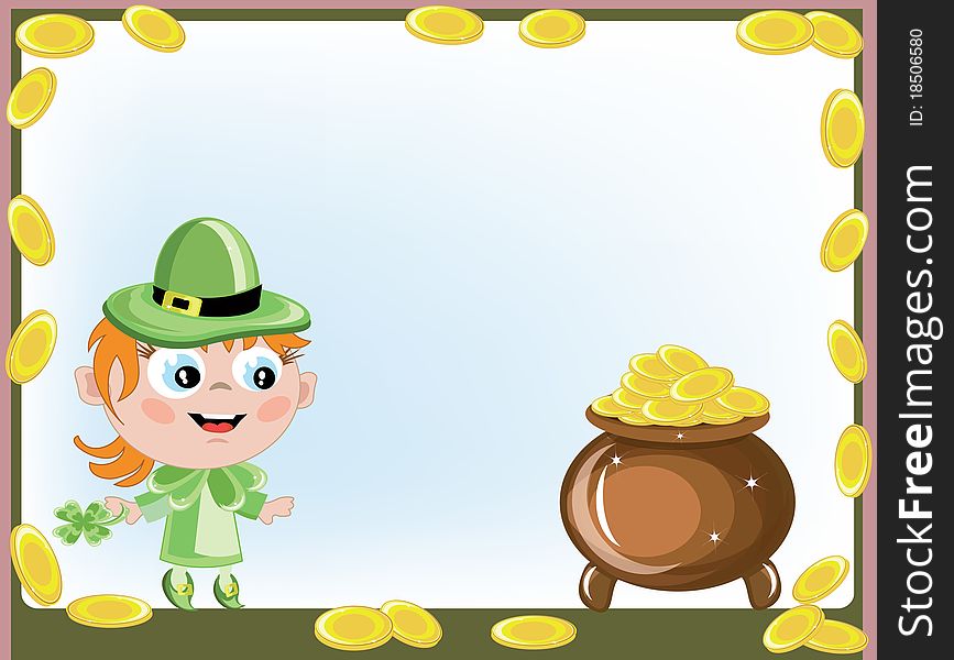 Leprechaun With A Gold Pot