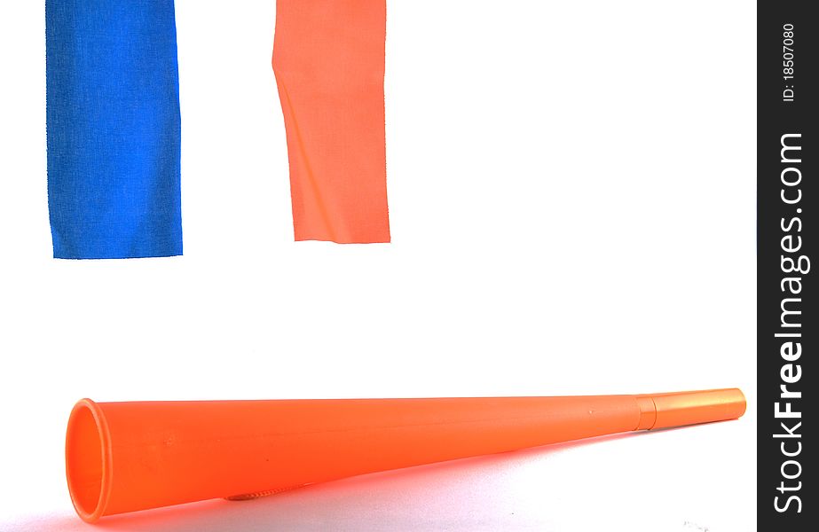 Dutch flag and a orange horn