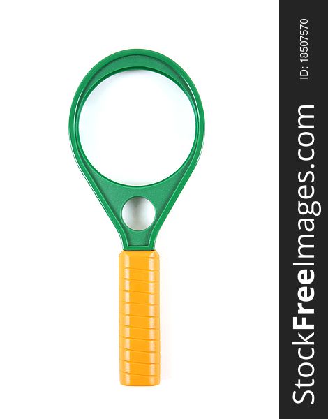 Magnifying glass on white background. Magnifying glass on white background.
