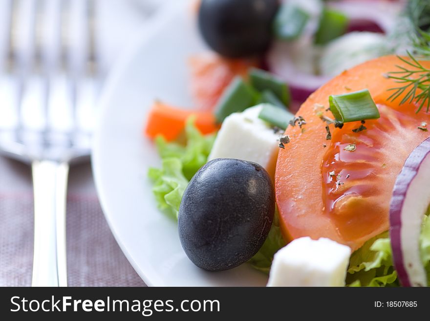 Close up of Greek Salad. Close up of Greek Salad