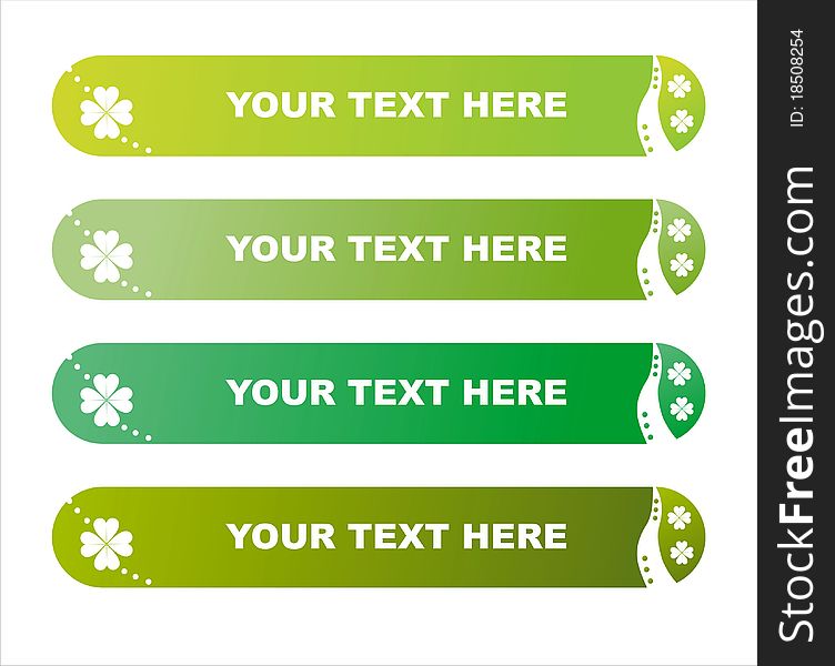 Set of 4 st. patrick's day banners