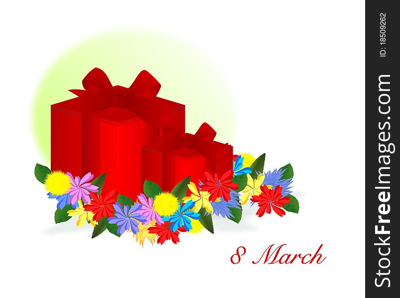 8 March gifts, cdr vector