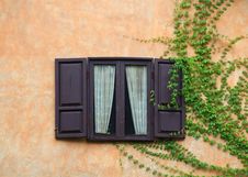 Italian Style Window Royalty Free Stock Photos