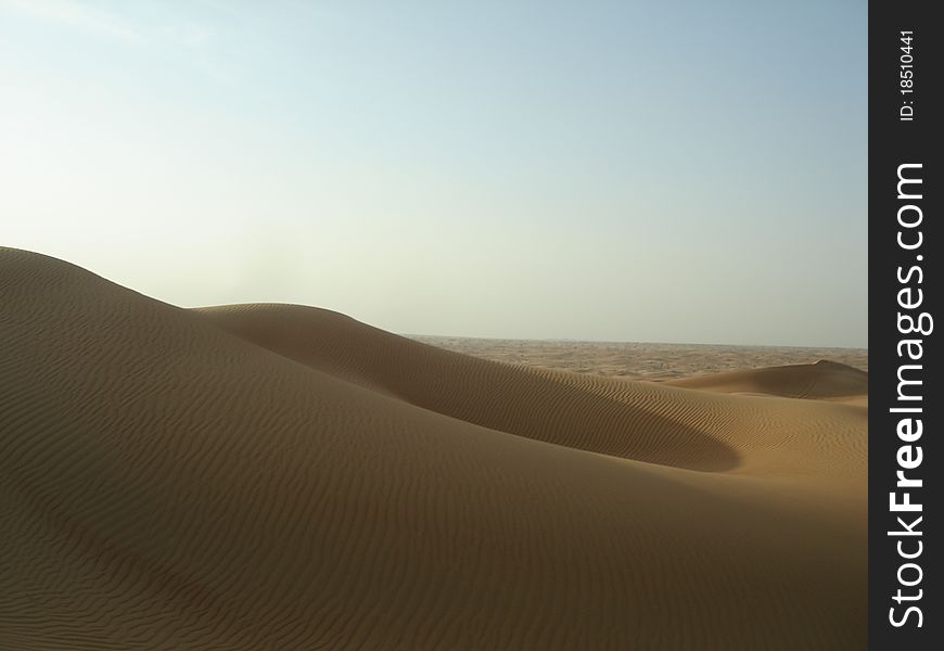 Picture of desert land in Dubai. Picture of desert land in Dubai