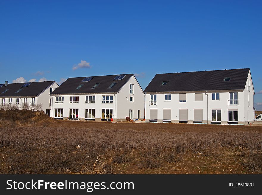 Terraced houses in a development area