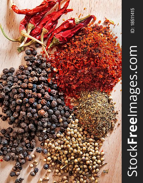 Background texture of savory spices