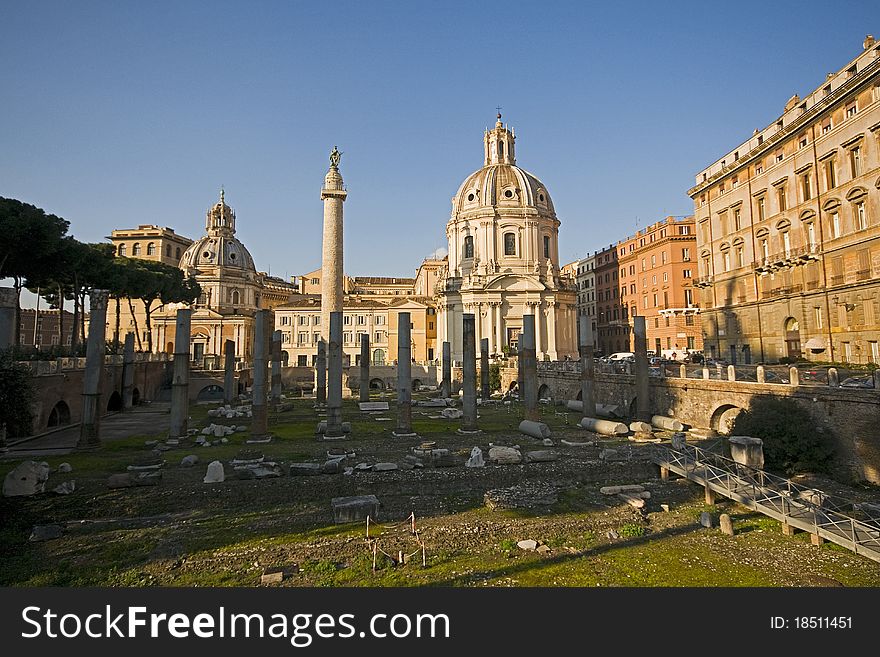 Centre of Rome Italy january summer day. Centre of Rome Italy january summer day