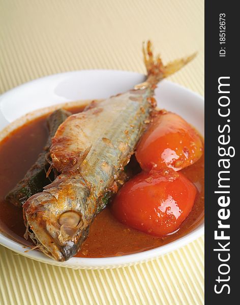 Asian food asam fish