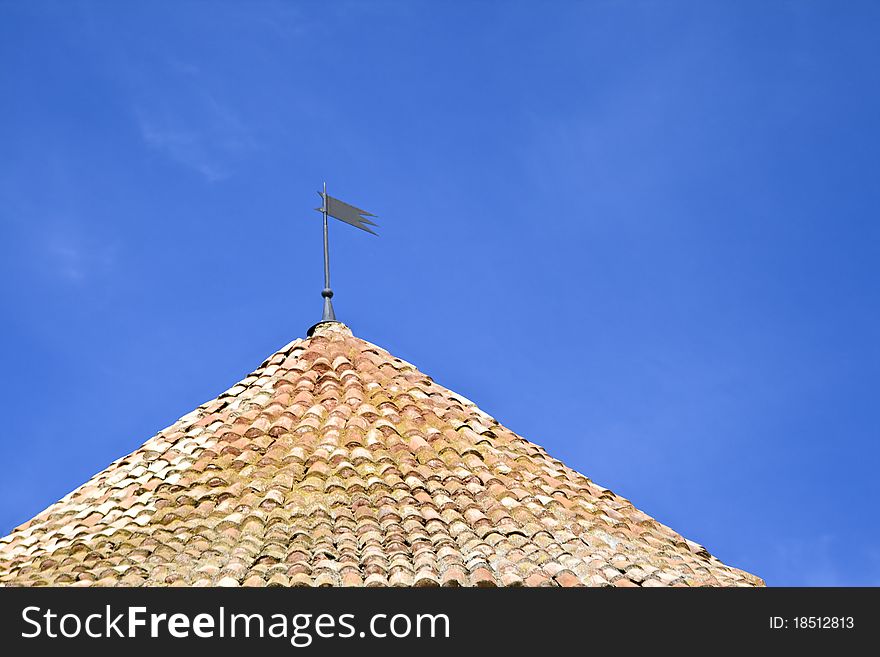 Red roof of a medieval tower, Akkerman fortress, Ukraine. Red roof of a medieval tower, Akkerman fortress, Ukraine