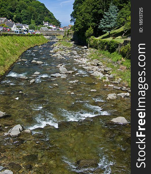 The river Lyn near Lynmouth in devon. The river Lyn near Lynmouth in devon